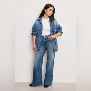 Good American Blue Flare & Wide Leg Jeans NWT